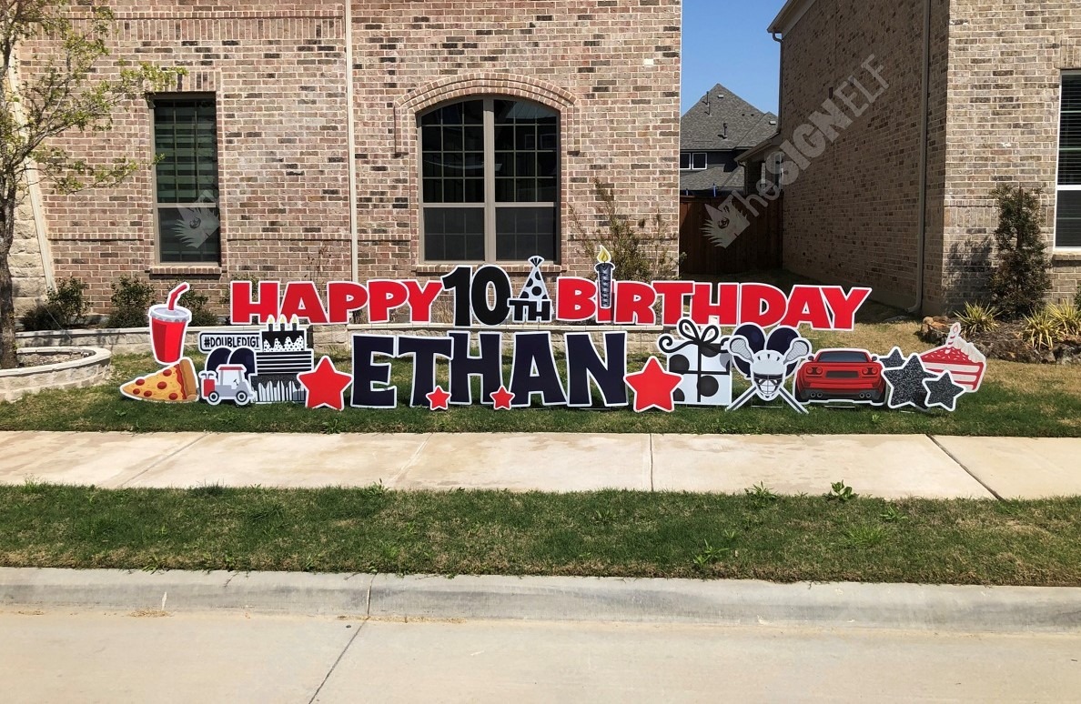 Birthday Yard Signs - The Sign Elf - North Dallas - Dallas TX, Addison ...