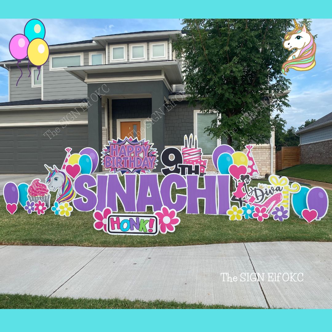Birthday Yard Signs The Sign Elf Oklahoma City