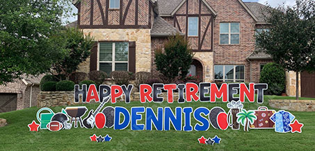 retirement yard signs